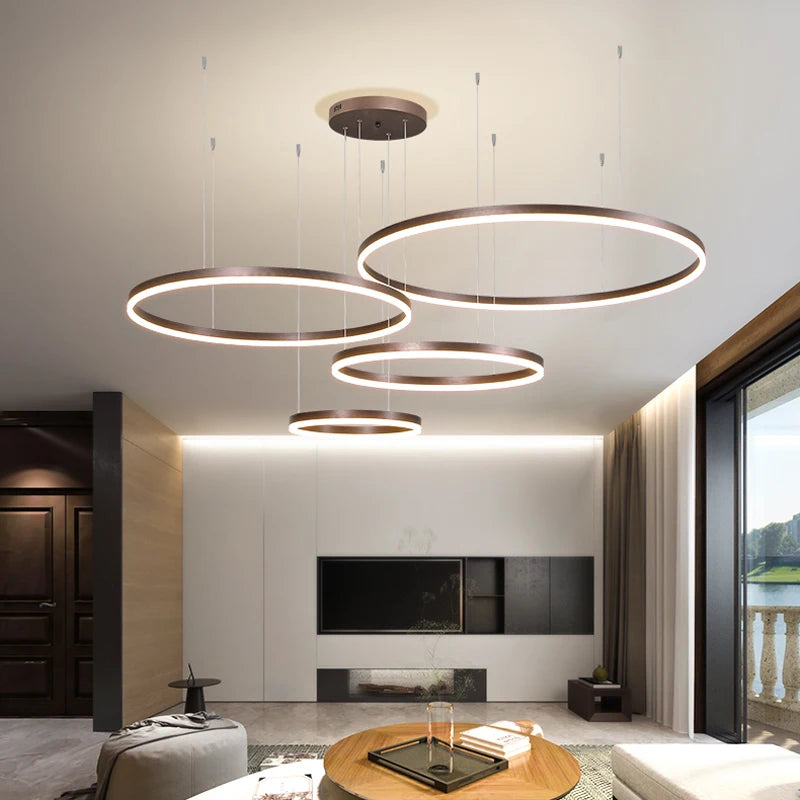 Luz Moderna de Led Modelo 3 anéis