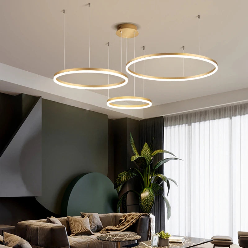 Luz Moderna de Led Modelo 3 anéis