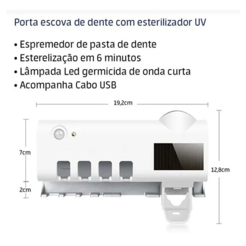 Dispenser de pasta porta escova