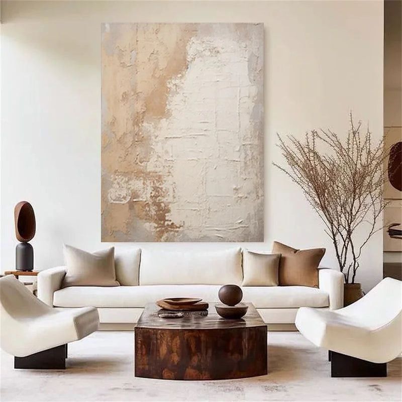Pintura a óleo abstrata feita à mão