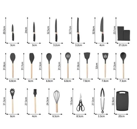 Kit 19 peças silicone