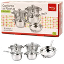 Jogo de panelas de aço inox